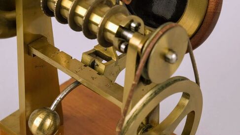 Detail of automatic phonograph