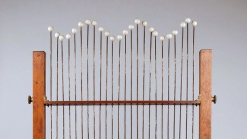 Detail of Powell's machine for demonstrating wave motion