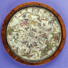 Detail of the planisphere on which the English Globe rests.