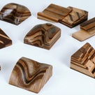 Selection of wooden geological teaching models