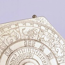 Close-up of one leaf of a 16th century hexagonal astronomical compendium