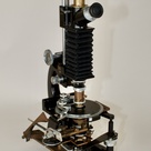 custom interference microscope, designed by Andrew Huxley