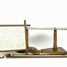 Chladni plate with a diagram of patterns that can be produced