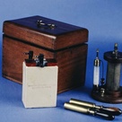 English electro-galvanic machine in closed wooden box