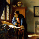 Painting of van Leeuwenhoek by Johannes Vermeer: "The Geographer".