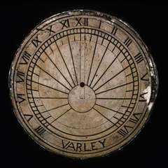 A plaster sundial made by Varley