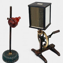 Flame manometer and rotating mirror