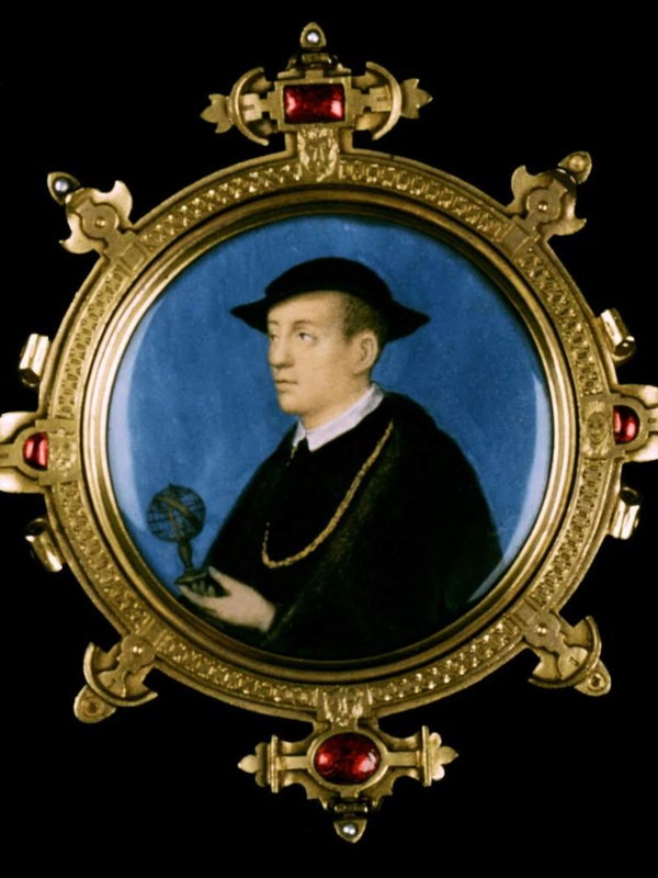 Detail from the portrait of Nicholas Kratzer, showing the incorrectly drawn armillary sphere