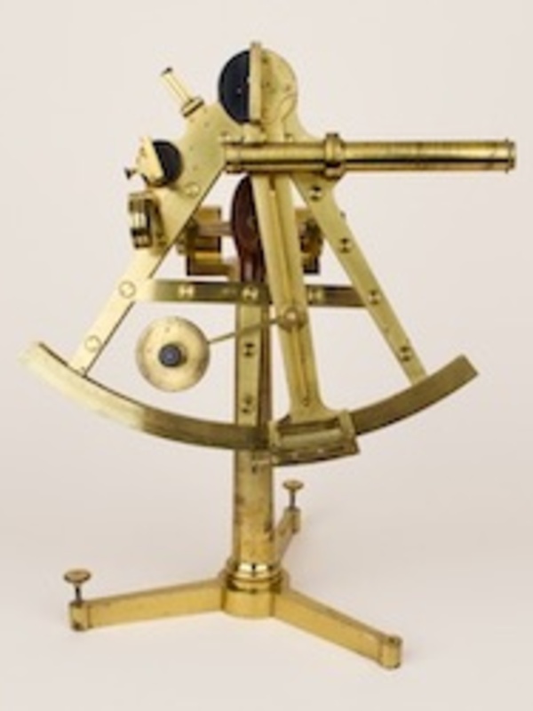 Sextant with broken telescope lens