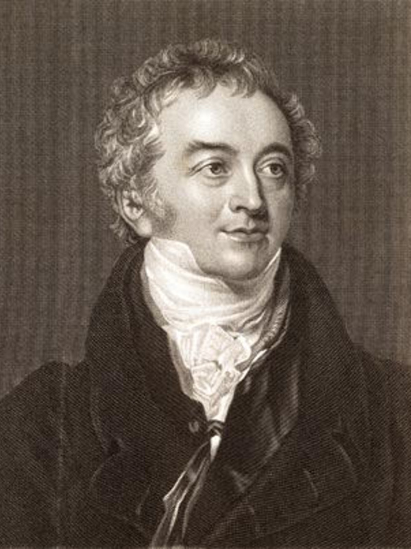 Engraving of a portrait of Thomas Young