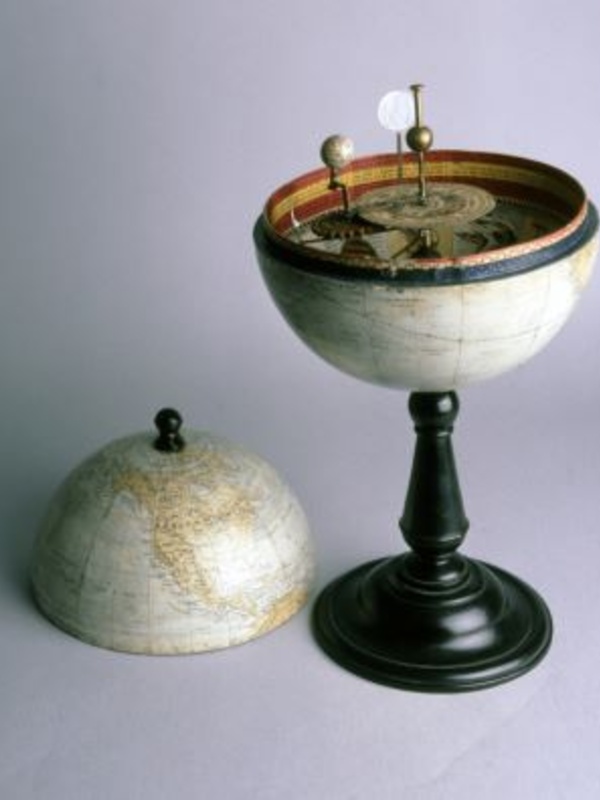 10 inch terrestrial globe containing orrery