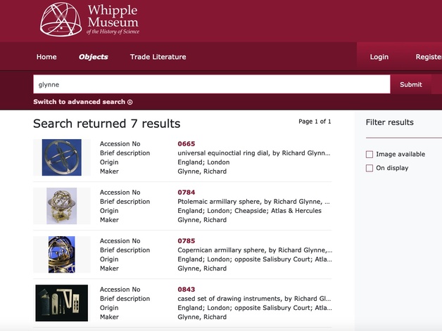 Screenshot of Collections Portal