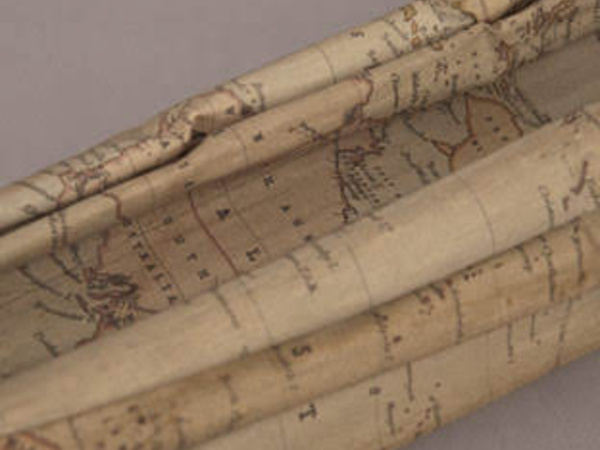 Detail of the portable globe in its collapsed position