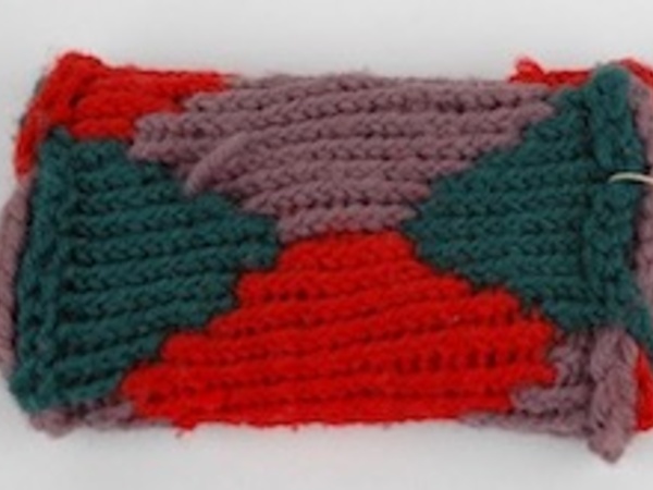 mathematical knitted model showing interpenetrating surfaces (aka topology of interlacing surfaces), by Alexander Crum Brown, Scottish, 1885