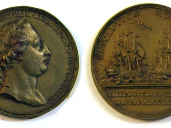 Cast of trading medal taken by Cook on his second voyage to the Pacific 