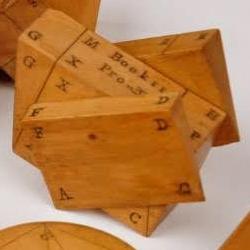 Selection of wooden geometric models.