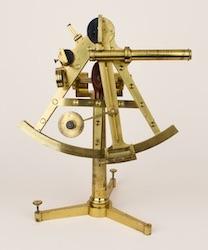Sextant with broken telescope lens
