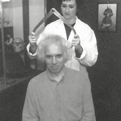 Jim being measured in 1900: The New Age