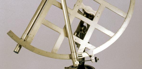 Close-up of W.1084, a John Bird 18-inch quadrant, very similar to the one taken on Cook’s 1768-71 voyage
