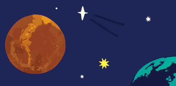 Space Scene Graphic illustration of space