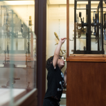 Visitor in the Main Gallery