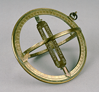 universal equinoctial ring dial with Devanagari / Sanskrit script, Indian, late 19th century