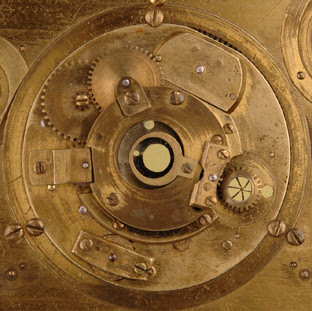 Detail of the mechanism of the planetarium