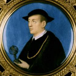 Detail from the portrait of Nicholas Kratzer, showing the incorrectly drawn armillary sphere
