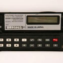 Sharp EL-8029 'clamshell' electronic calculator, 1980.