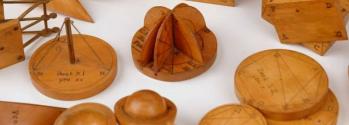 Selection of wooden geometric models.
