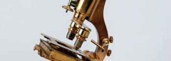 Detail (stage and objective lens) from Darwin's microscope