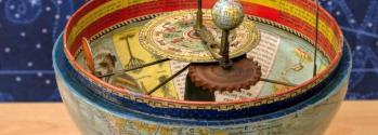 Detail of Spanish Globe interior showing orrery.